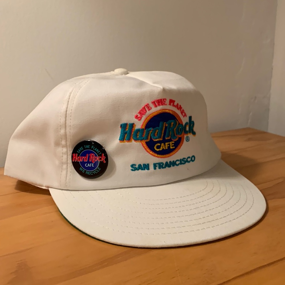 Hard Rock Cafe “Save the Planet” snapback hat w/ pin